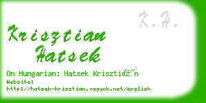 krisztian hatsek business card
